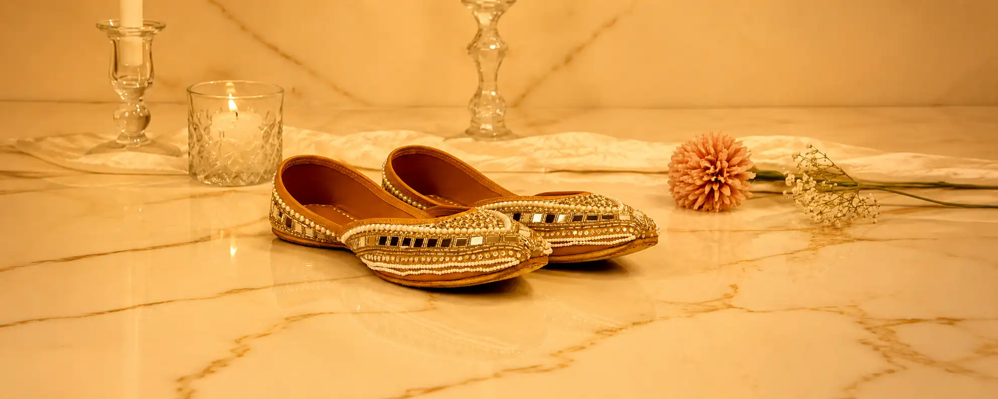 Ivory Pearl Wedding Jutti